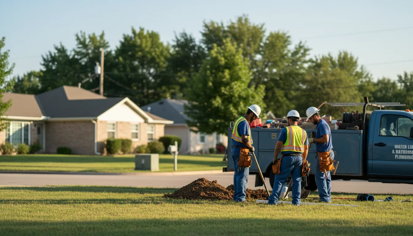 Residential water line and bathroom plumbing service in Austin, KY